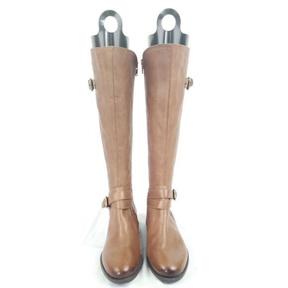 Naturalizer Brown leather low heel Boots w buckle top&ankle sz 6M inside zipper - Picture 7 of 15